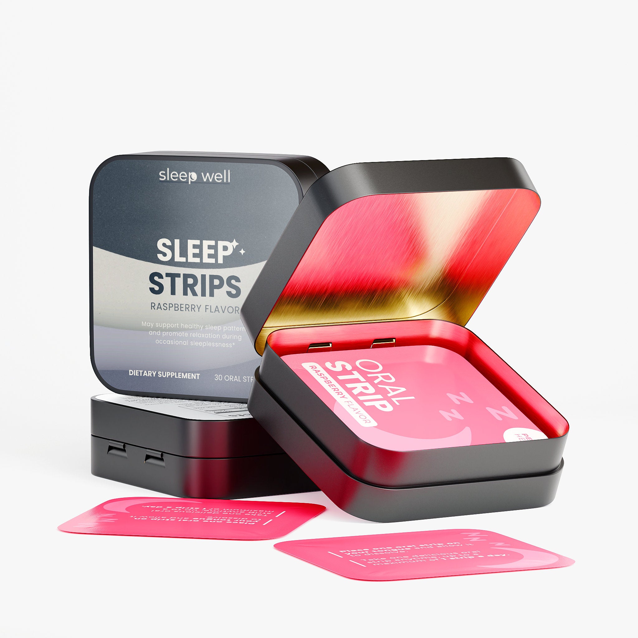 Sleep Well™ Oral Sleep Strips – Fast-Dissolving Melatonin + Herbal Sleep Aid